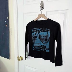 ✧･ﾟblue graphic baby tee